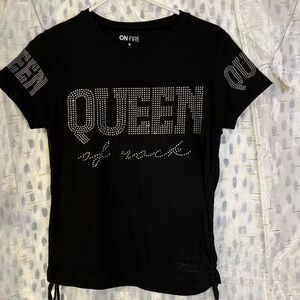 Black Shirt  with front decor Size Small.                           11-B